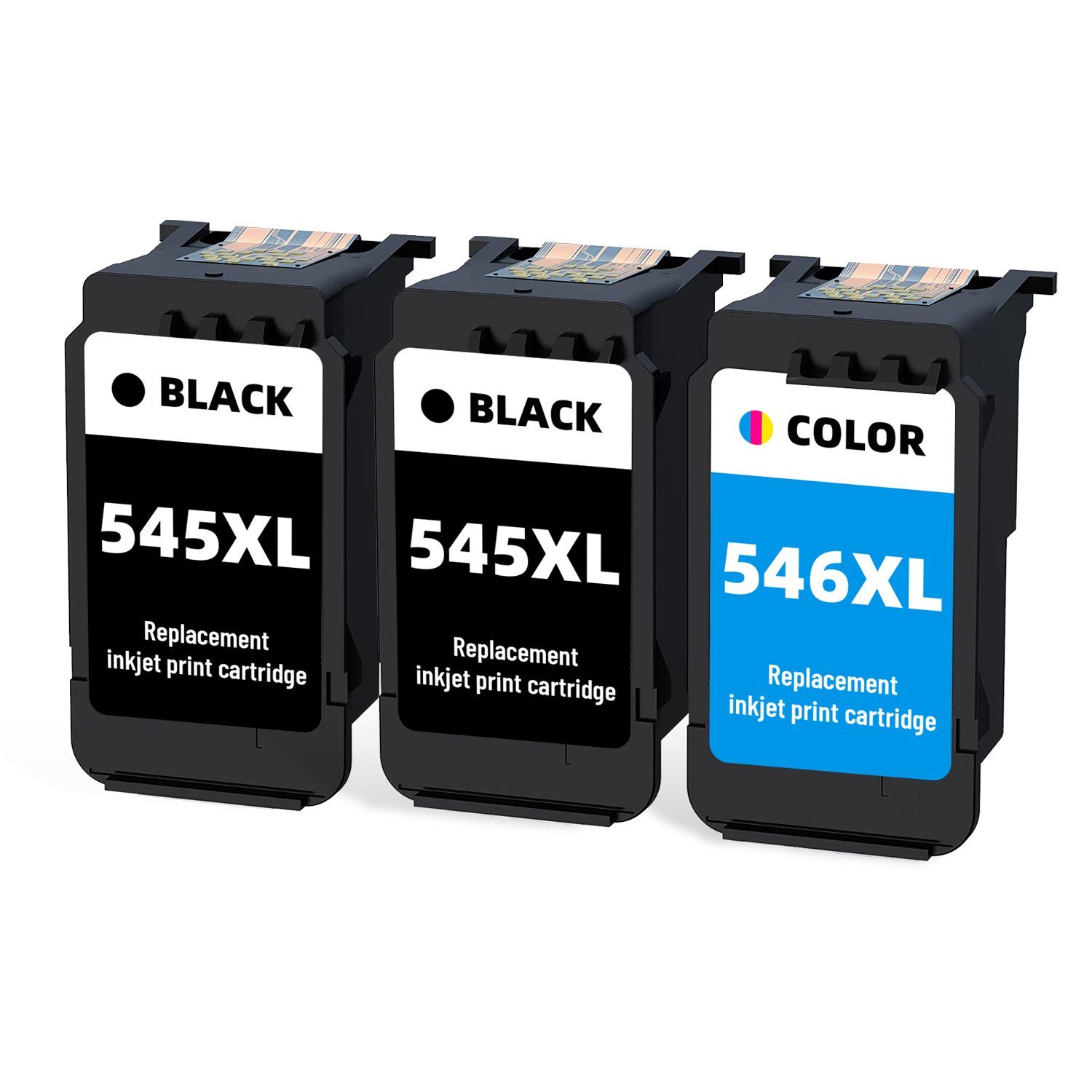 faedra 3er Canon PG-545XL CL-546 XL für Pixma TS3350 TR4550 TS3450 TS3150 Tintenpatrone (Packung, Für Canon Druckerpatrone 545 schwarz 546 cyan/magenta/gelb XL)