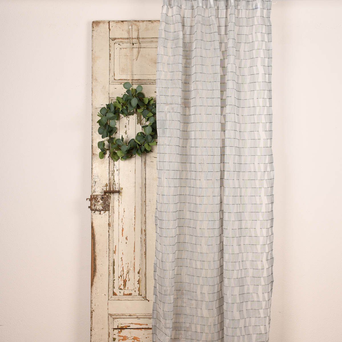 Meterware Rasch Textil Stores Scherli Rechtecke abstrakt grau 300cm, halbtransparent, Kunstfaser, überbreit