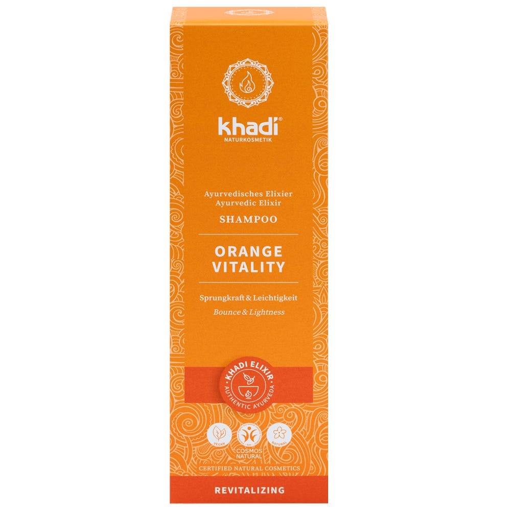 Khadi Ayurvedic Elixir Shampoo Orange Vitality 200 ml