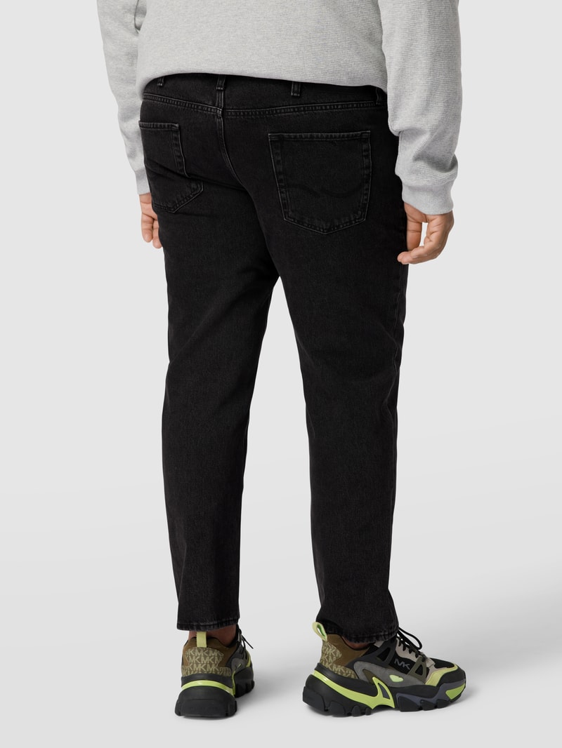 PLUS SIZE Jeans mit Label-Detail Modell 'MIKE' in anthrazit