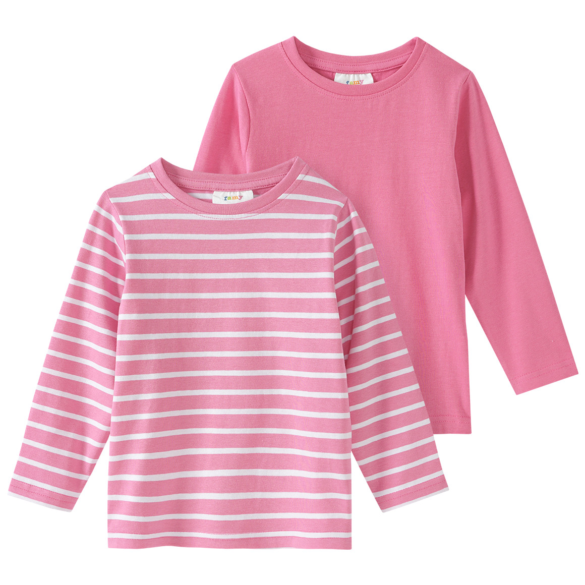 2 Mädchen Langarmshirts im Set
