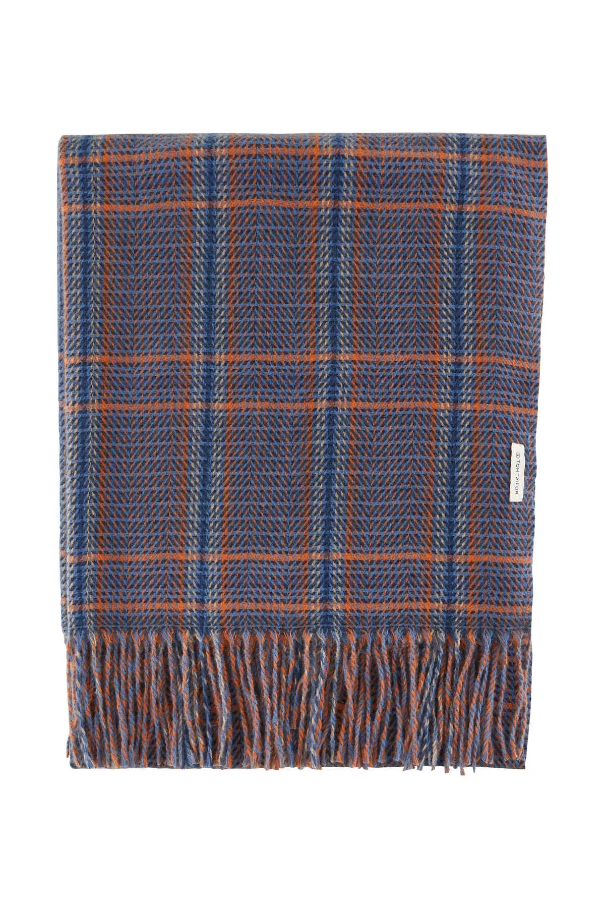 Tom Tailor  Arı Damen-/Mädchen-Marine-Orange-Karogewebe