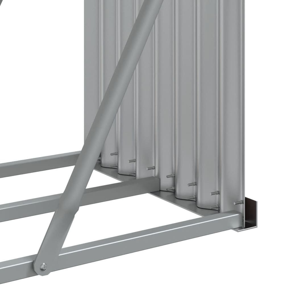 vidaXL Kaminholzregal Kaminholzunterstand Braun 234x45x100 cm Verzinkter Stahl, BxTxH:234x45x100 cm