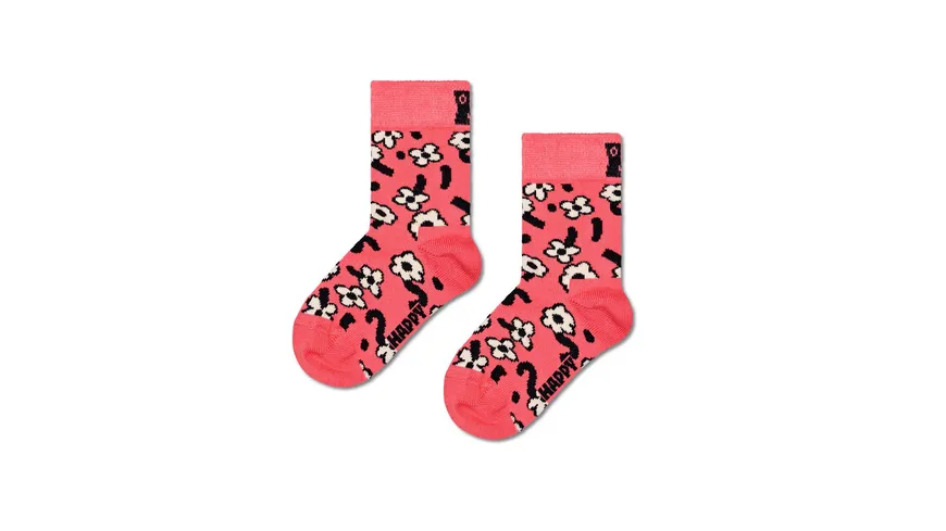 Happy Socks Kinder Socken Kids Dancing Flower Light Red