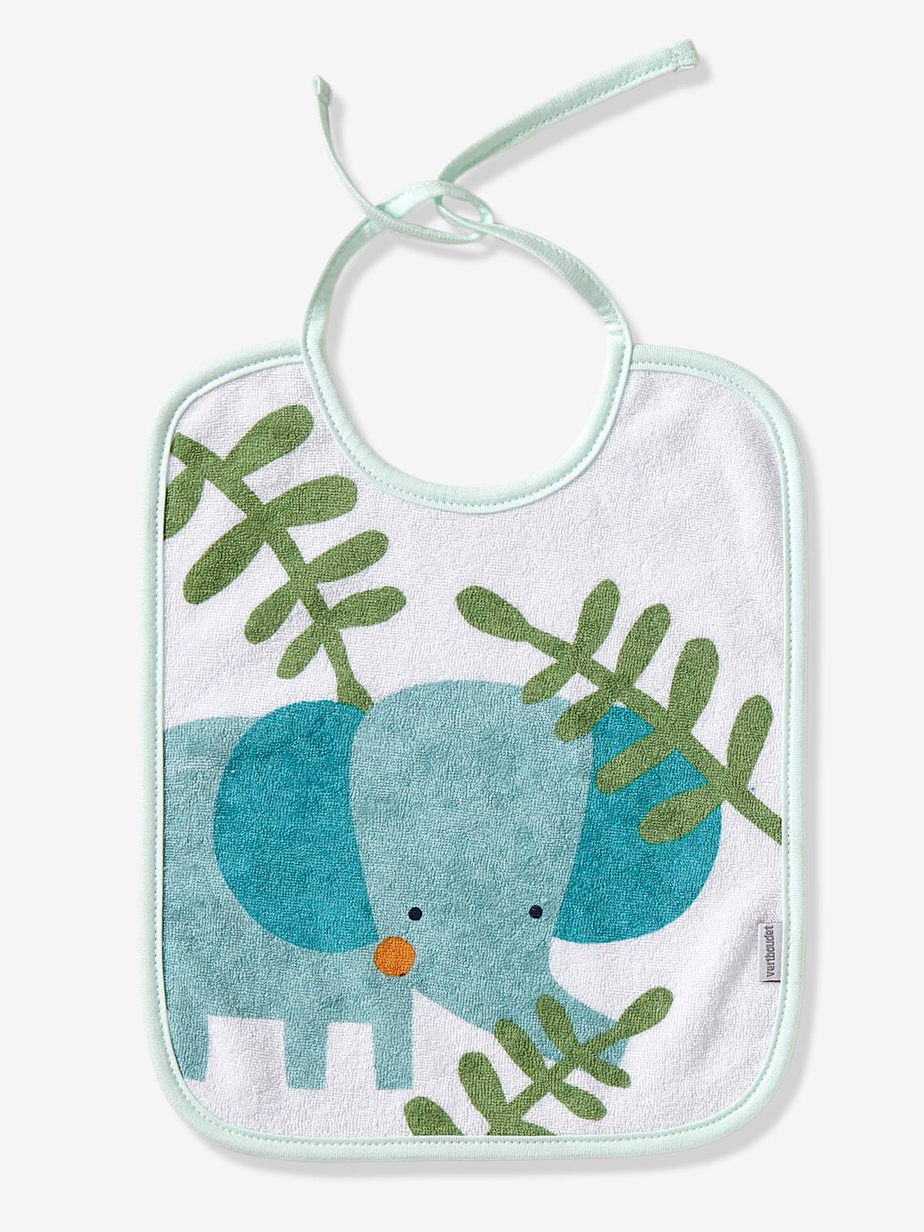 Lot de 7 bavoirs bébé VERTBAUDET imprimé jungle