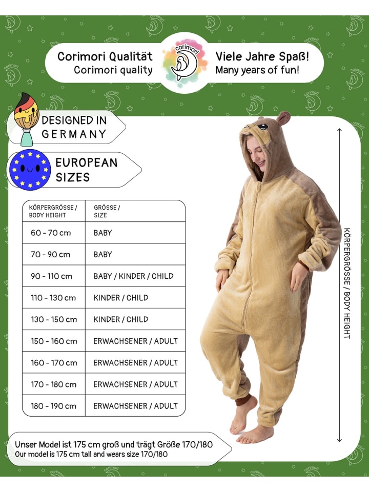 Corimori Murmeltier-Kostüm Fasching in Braun günstig kaufen