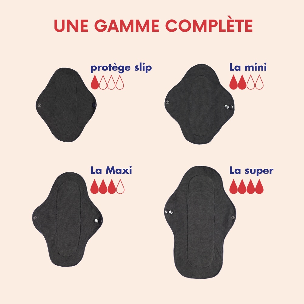 Miu La protege slip serviette lavable