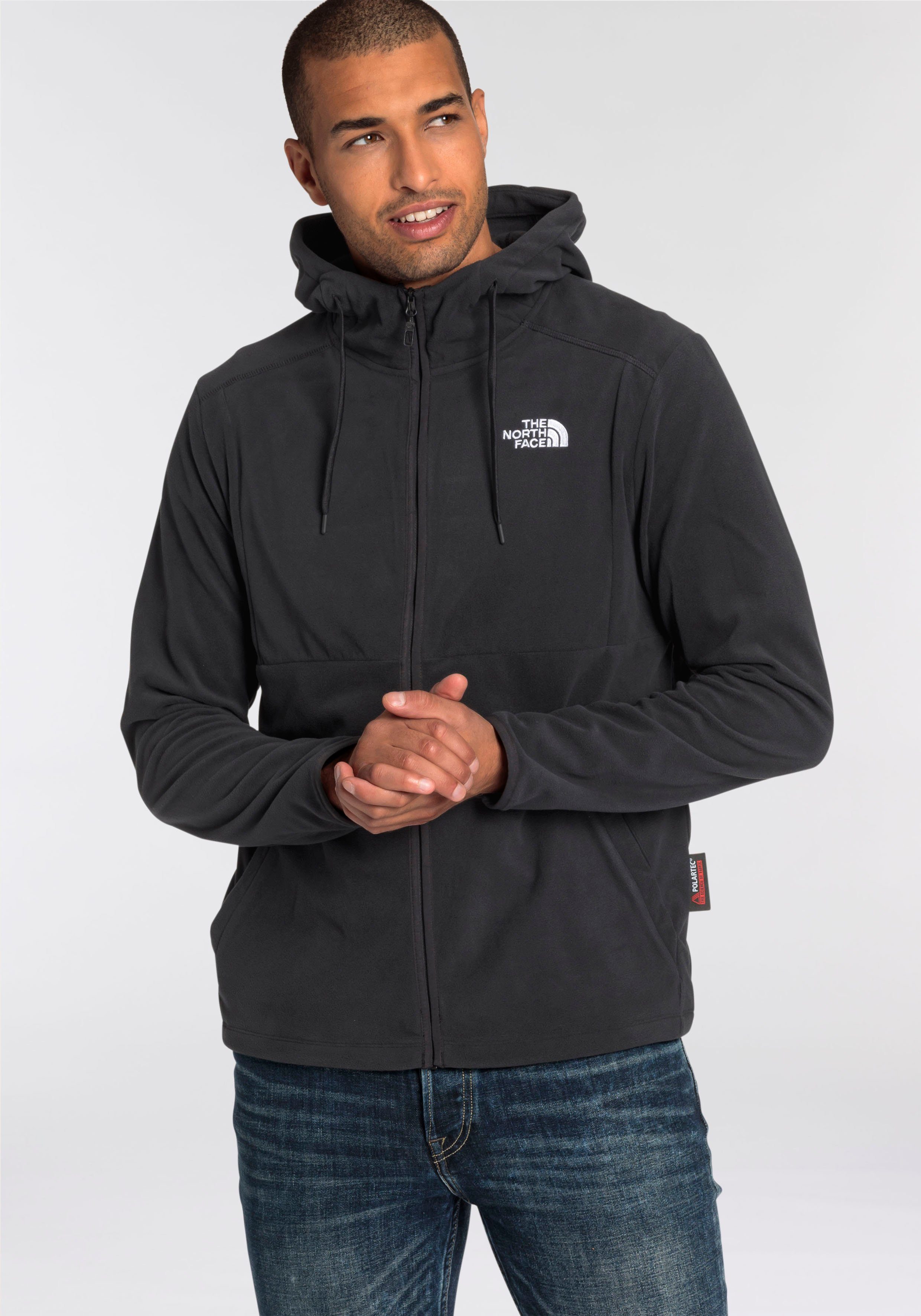 The North Face Fleecejacke M HOMESAFE FULL ZIP FLEECE HOODIE aus recyceltem Polarfleece