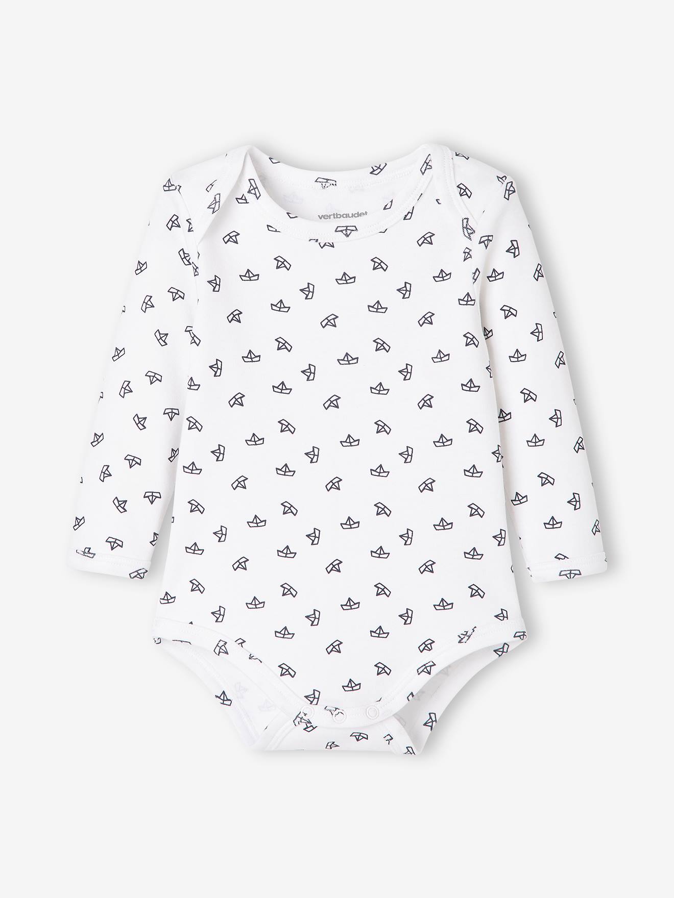 Lot de 3 bodies manches longues bébé emmanchure US lot encre