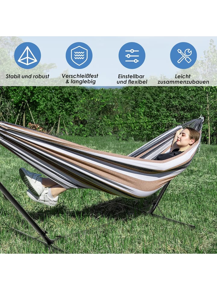 COSTWAY Hängemattengestell in Schwarz günstig kaufen 100 cm