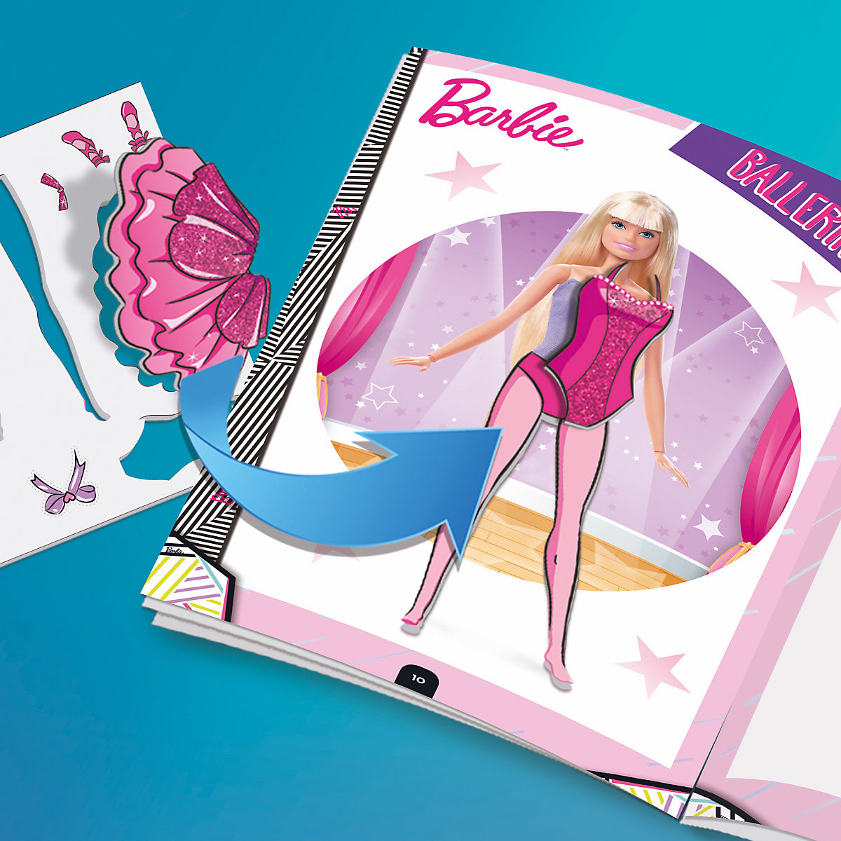 Barbie Sport Style - Papierkleider und Malset mit Zubehör