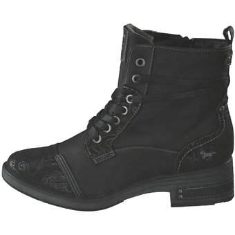 Mustang Schnürstiefelette in schwarz