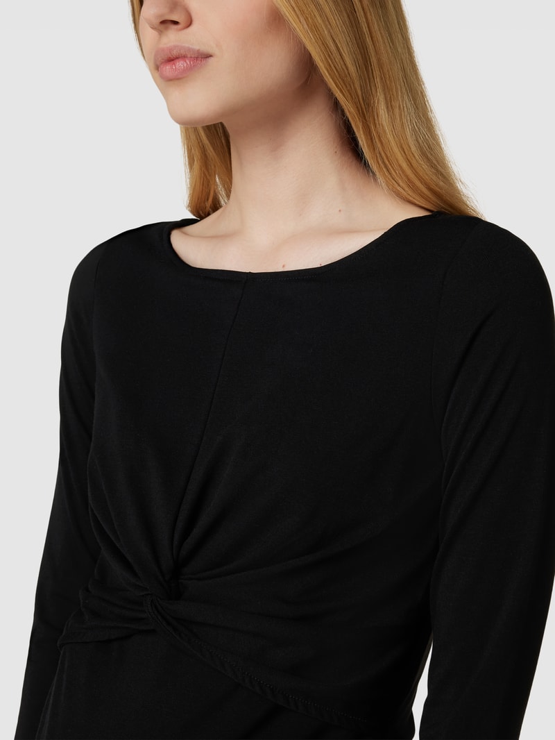 Umstands-Kleid mit Knotendetail Modell 'MACY' in schwarz