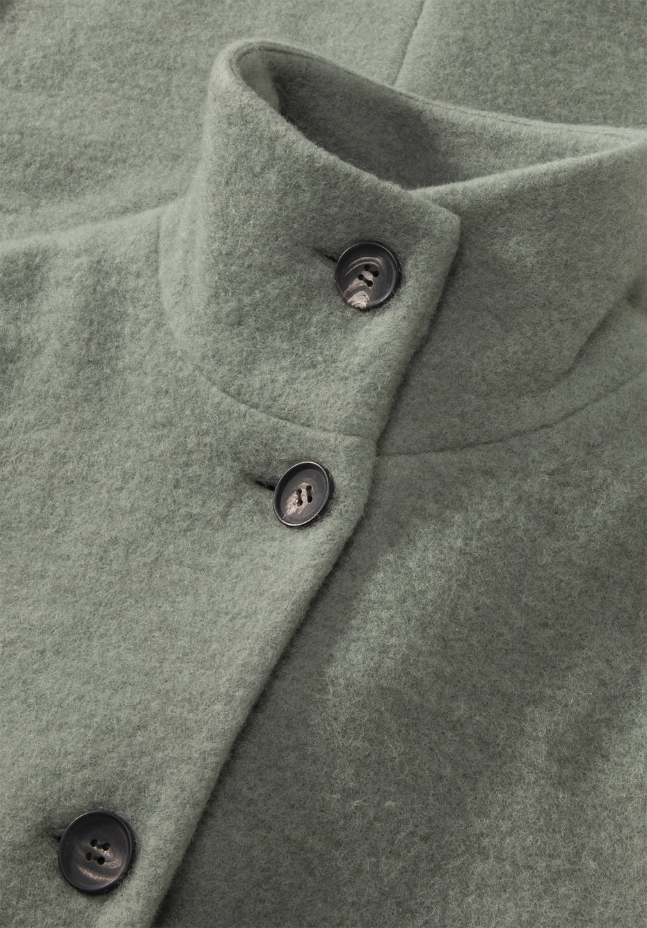 Wollfleece Mantel aus reiner Bio-Merinowolle
