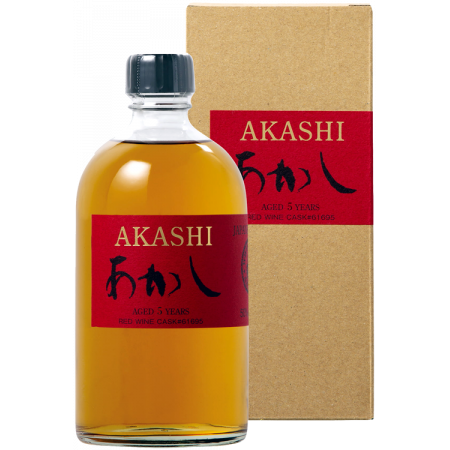 WHISKY AKASHI SINGLE MALT 5 ANS RED WINE CASK