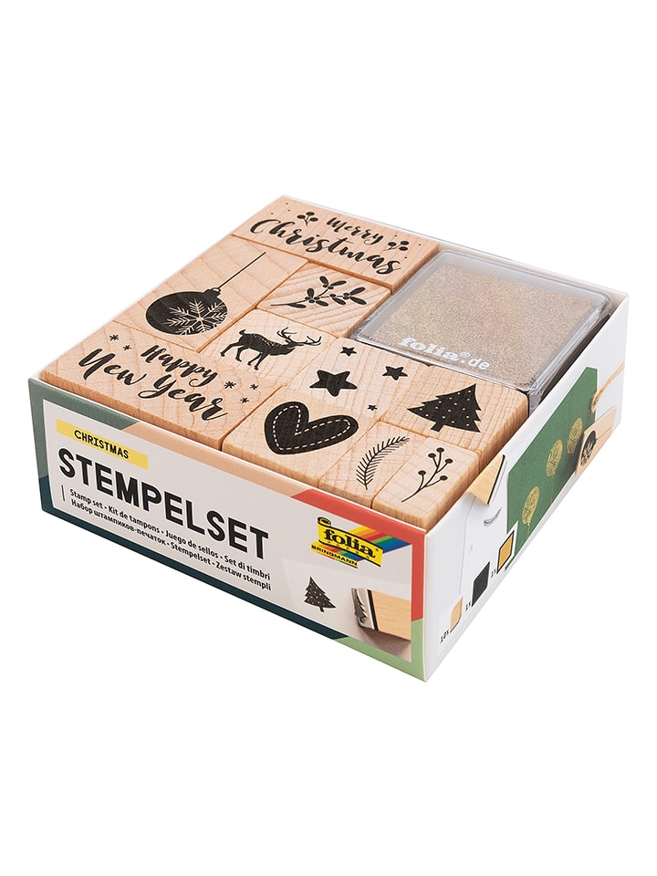 folia PAPER Holzstempel-Set 