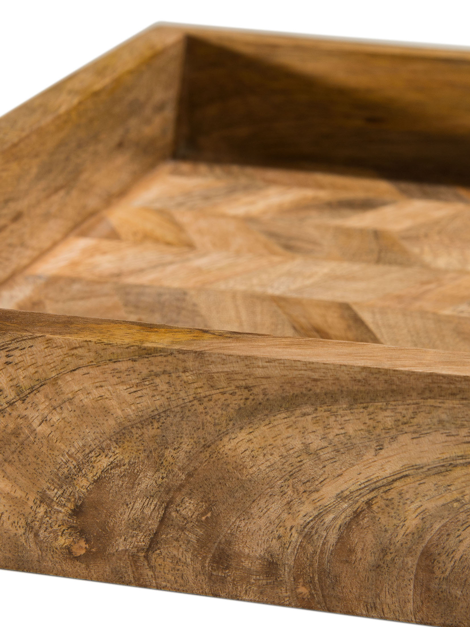 Wooden Mosaik Deko-Tablett, Braun