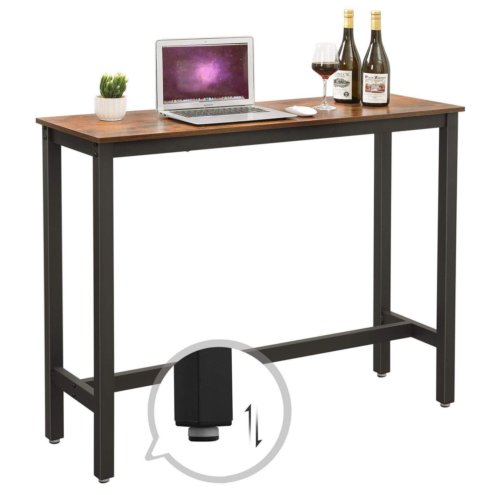 VASAGLE Bartisch Küchentisch, Stehtisch, Esstisch, 120 x 40 x 100 cm