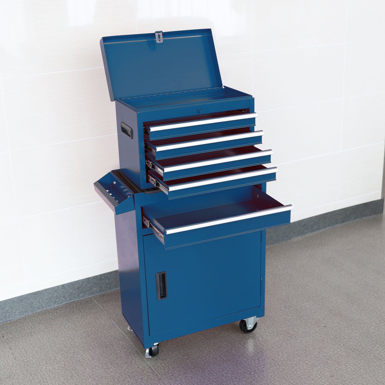 Tech Craft Tech Craft Werkstattwagen, blau, 5 Schubladen