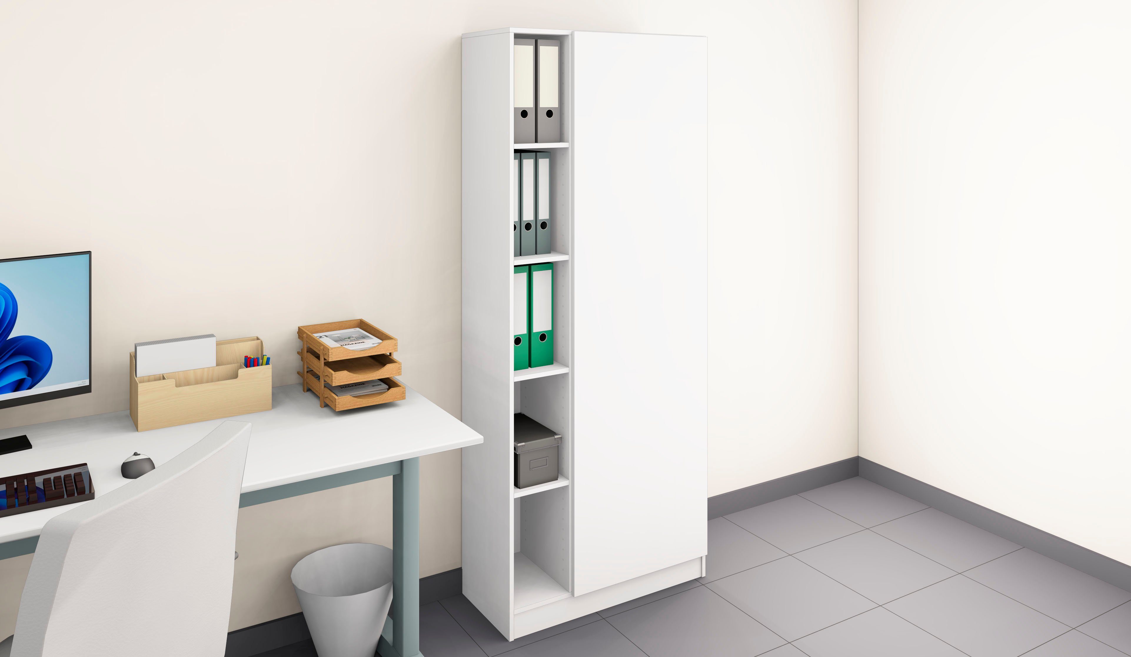 borchardt Möbel Aktenschrank Wallis moderner Mehrzweckschrank mit Push-to-Open-Funktion