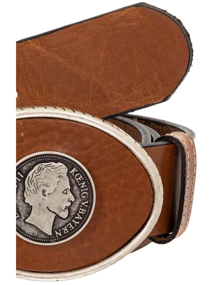 Manid Lederwaren Ledergürtel 7840S121 in mittelbraun günstig kaufen