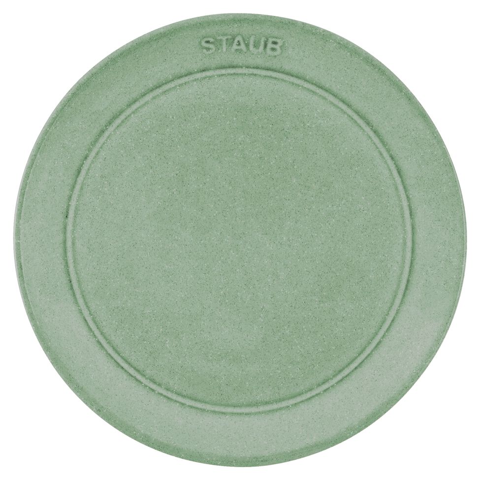 Teller flach 15 cm, Keramik, Salbeigrün