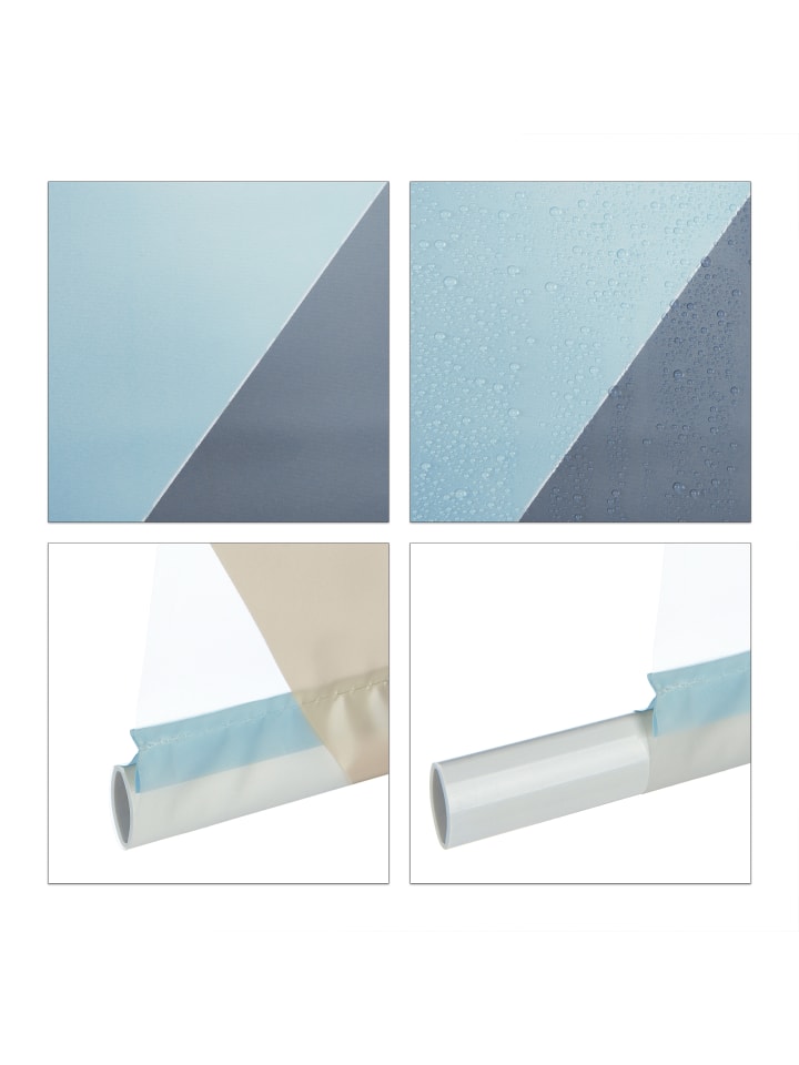 relaxdays Duschrollo Triangle in Bunt - (B)80 x (H)240 cm günstig kaufen onesize