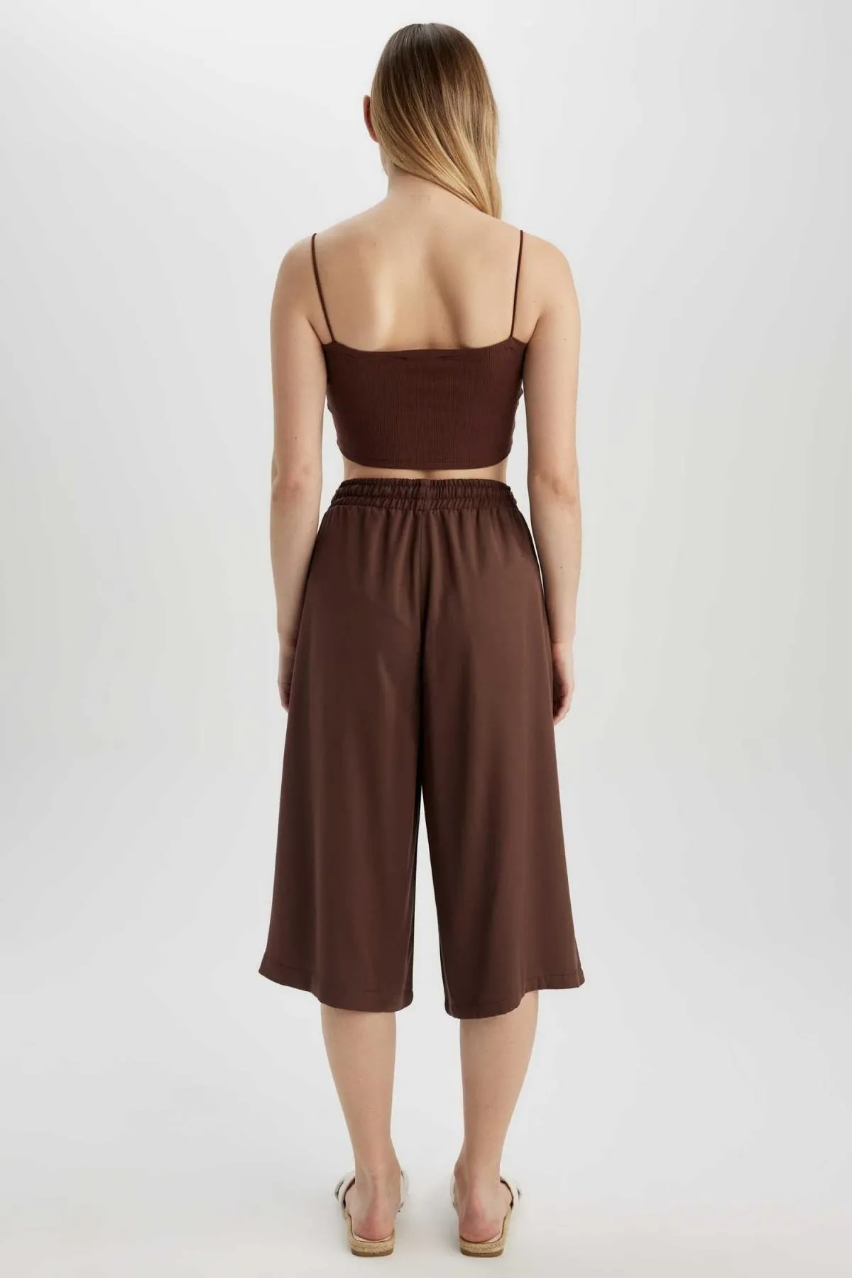 DeFacto  Caprihose aus Viskose mit hoher Taille und Schnürung im Relax Fit I6798az23sm