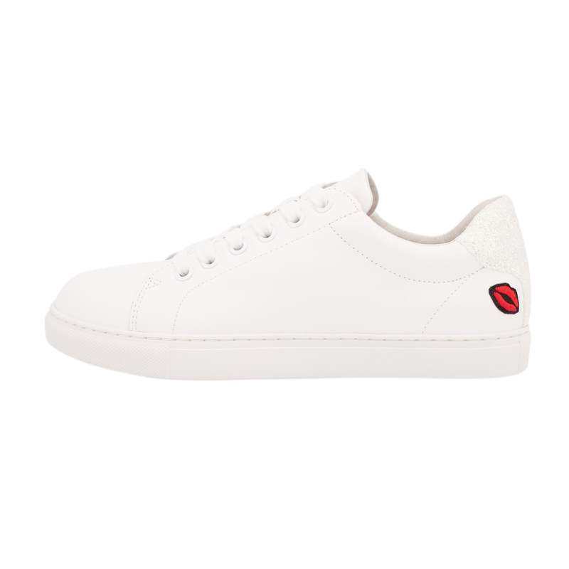 Baskets en cuir Simone glitter nuage