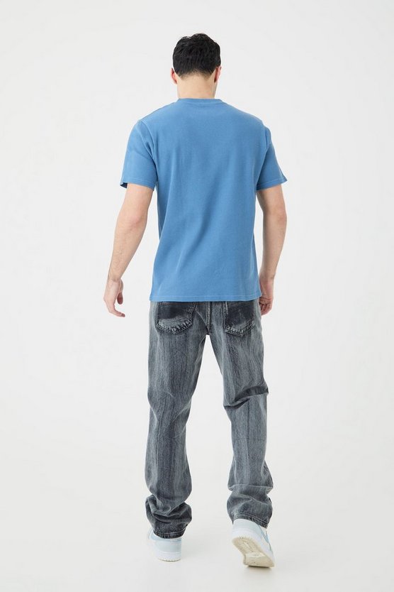 Slim-Fit T-Shirt in Waffeloptik