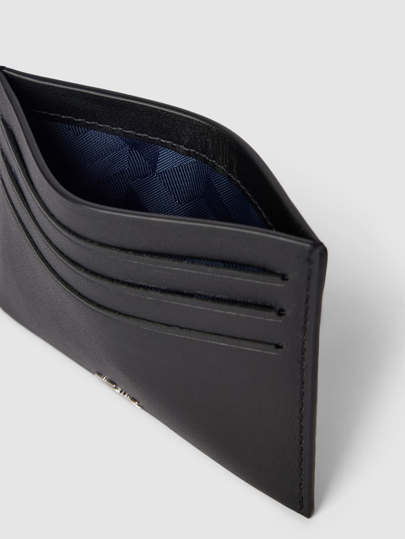 Kartenetui mit Label-Details in schwarz