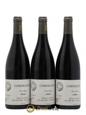 Vin de France Syrah Cordeloux Marie et Pierre Bénetière (Domaine)  2015 - Lot de 3 Bouteilles