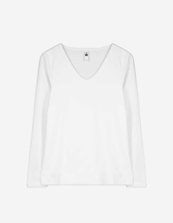 Langarmshirt - V-Ausschnitt