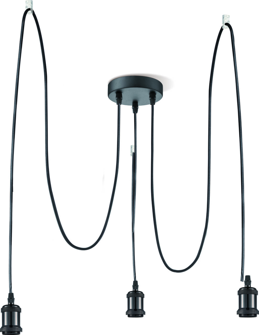 Globo Lighting - OLIVER - Hängeleuchte Metall schwarz, 3x E27