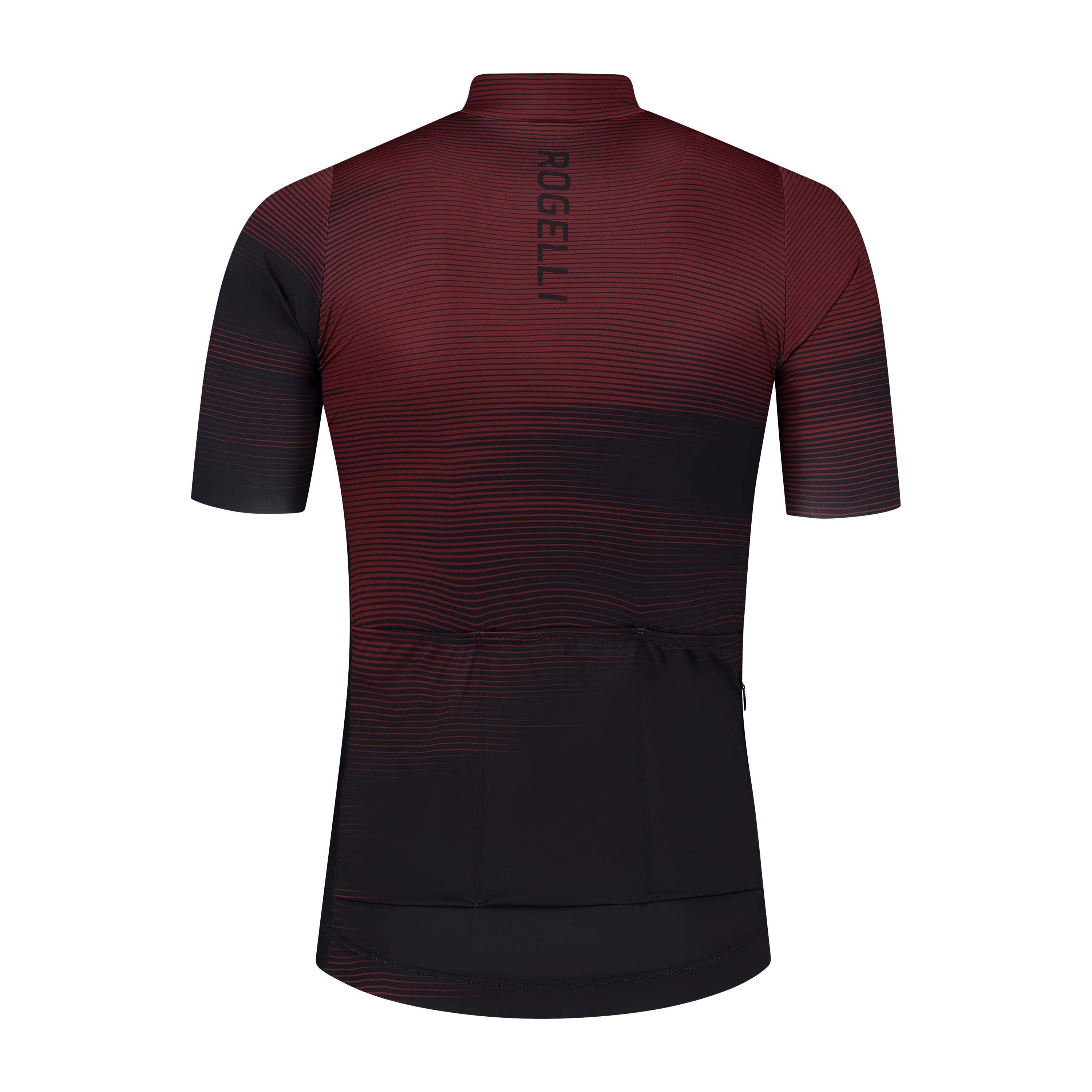 Rogelli Glitch Schwarz/Bordeaux Herren Radtrikot Kurzarm