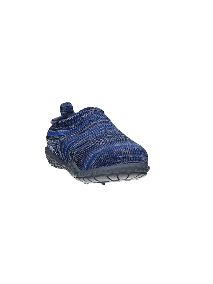 Playshoes Hausschuh Strick in Blau günstig kaufen