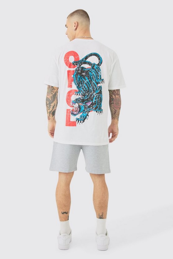 Oversize T-Shirt mit Ofcl Panther Print