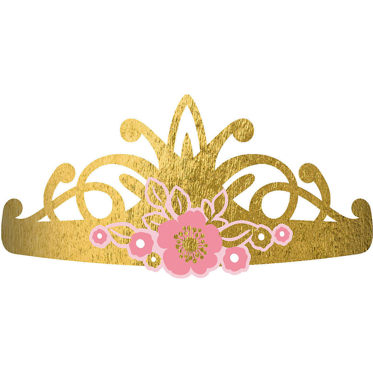 Krönchen Princess for a Day Papier, 8 Stück
