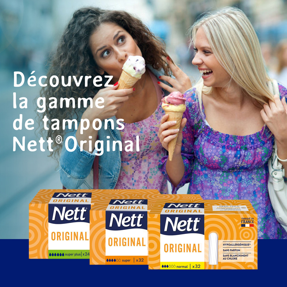 nett Original Tampon sans Applicateur, SuperPlus, Boite de 24 Tampons Tampon
