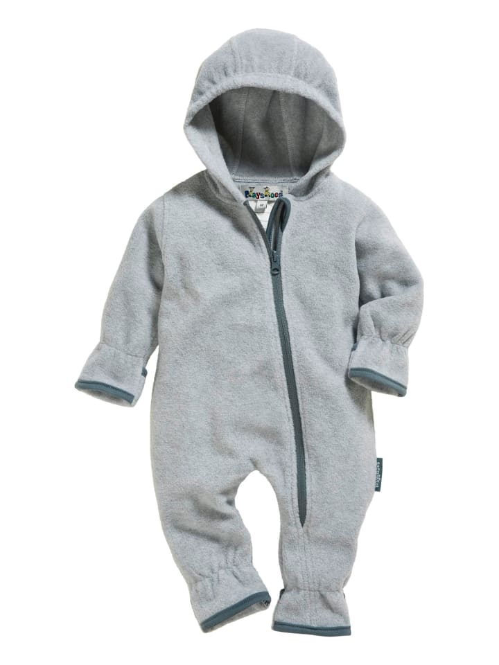 Playshoes Fleece-Overall meliert in Grau/Melange günstig kaufen