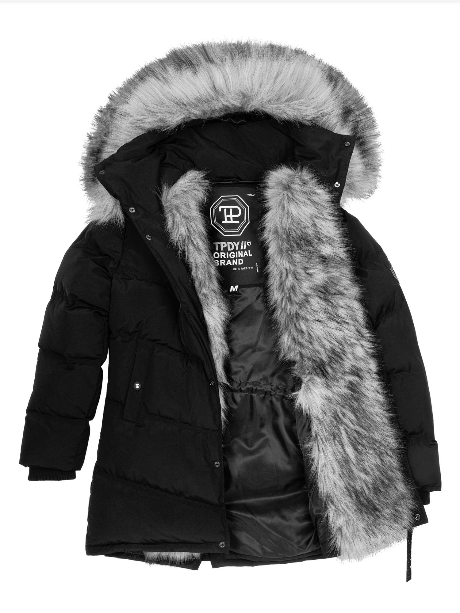 trueprodigy Winterjacke Zayn Stylische Kapuze mit Fellimitat