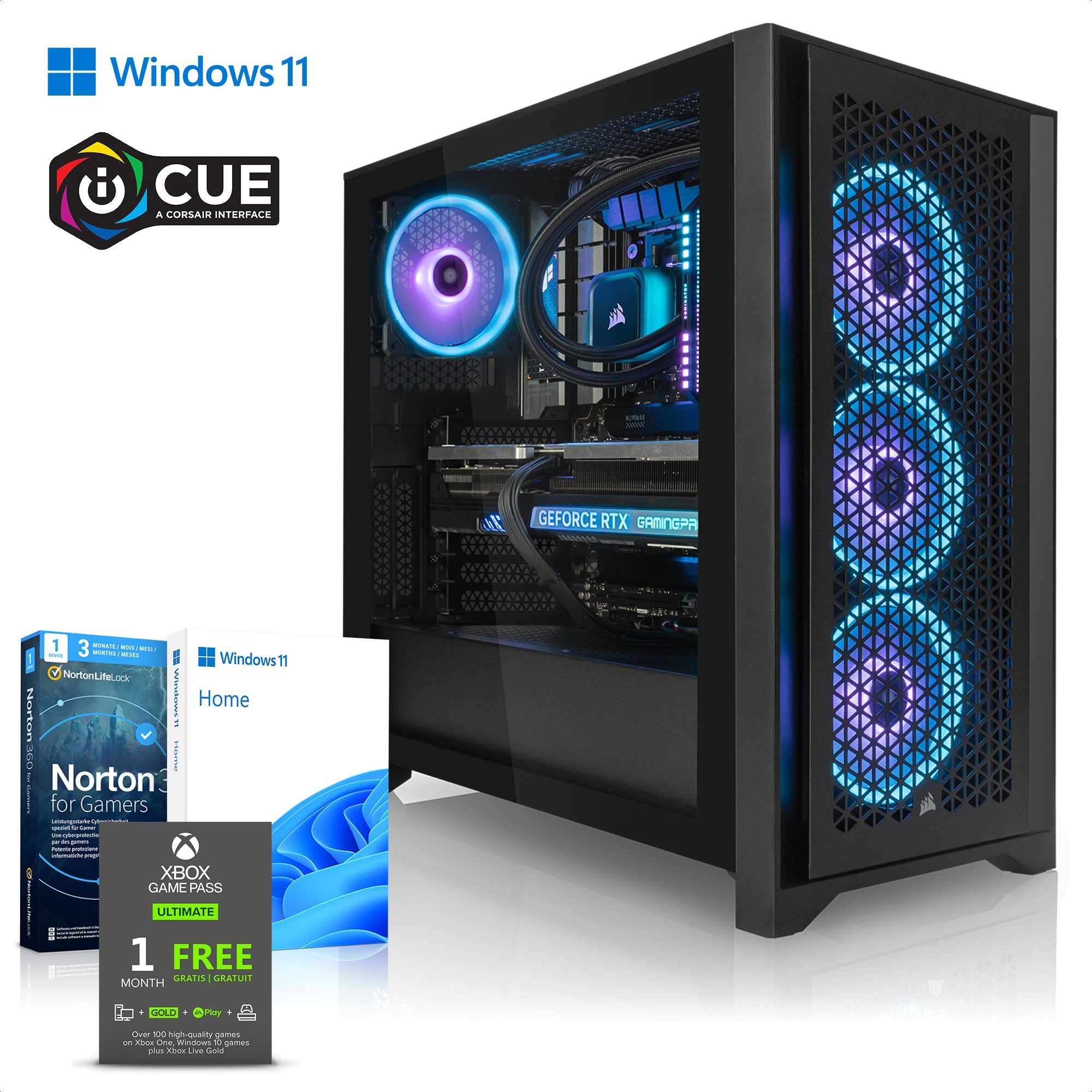 Megaport Gaming-PC (Intel Core i9 14900K, GeForce RTX 4090 24GB, 64 GB RAM, 2000 GB SSD, Wasserkühlung, Windows 11, WLAN)