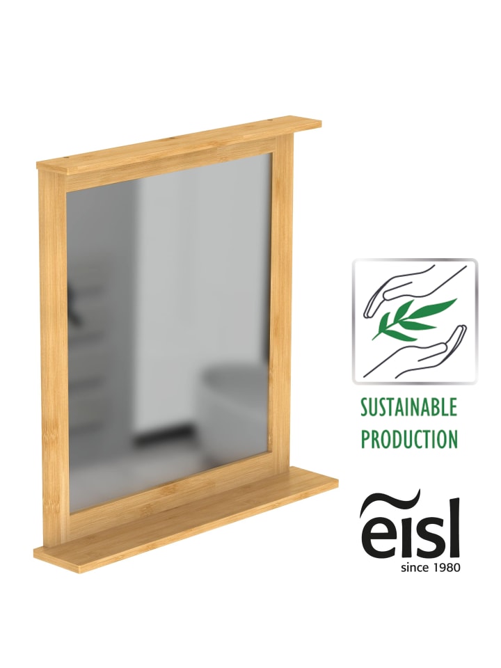 eisl since 1980 Bambus Badspiegel in Hellnatur - (H) 70 cm x (B) 67 cm günstig kaufen onesize