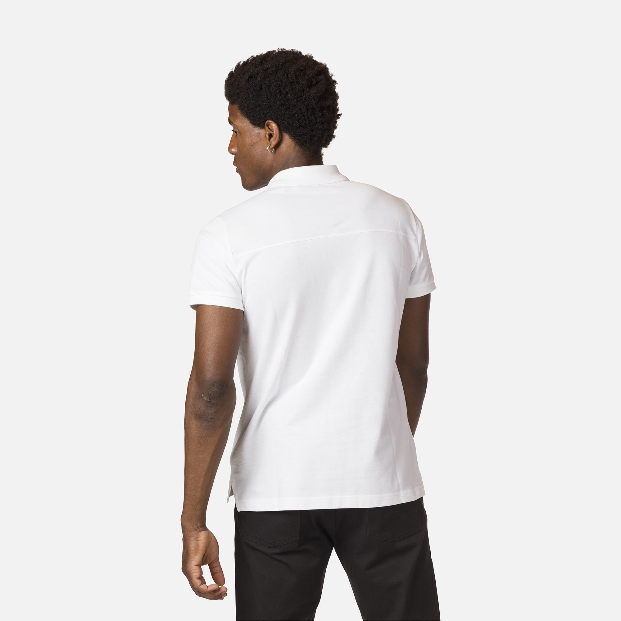 Polo logo avec rayure homme
