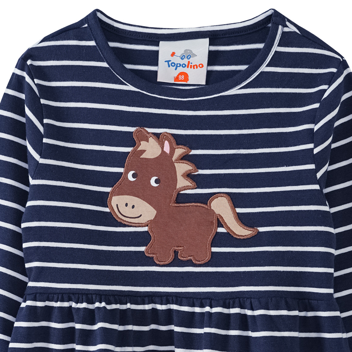 Mädchen Kleid mit Pferdchen-Applikation