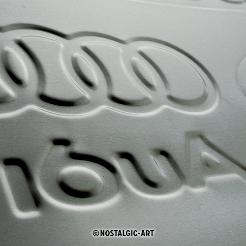 Nostalgic Art Retro Blechschild 30x40cm, Motiv "Audi - Logo Evolution", 1 Stück - ATU