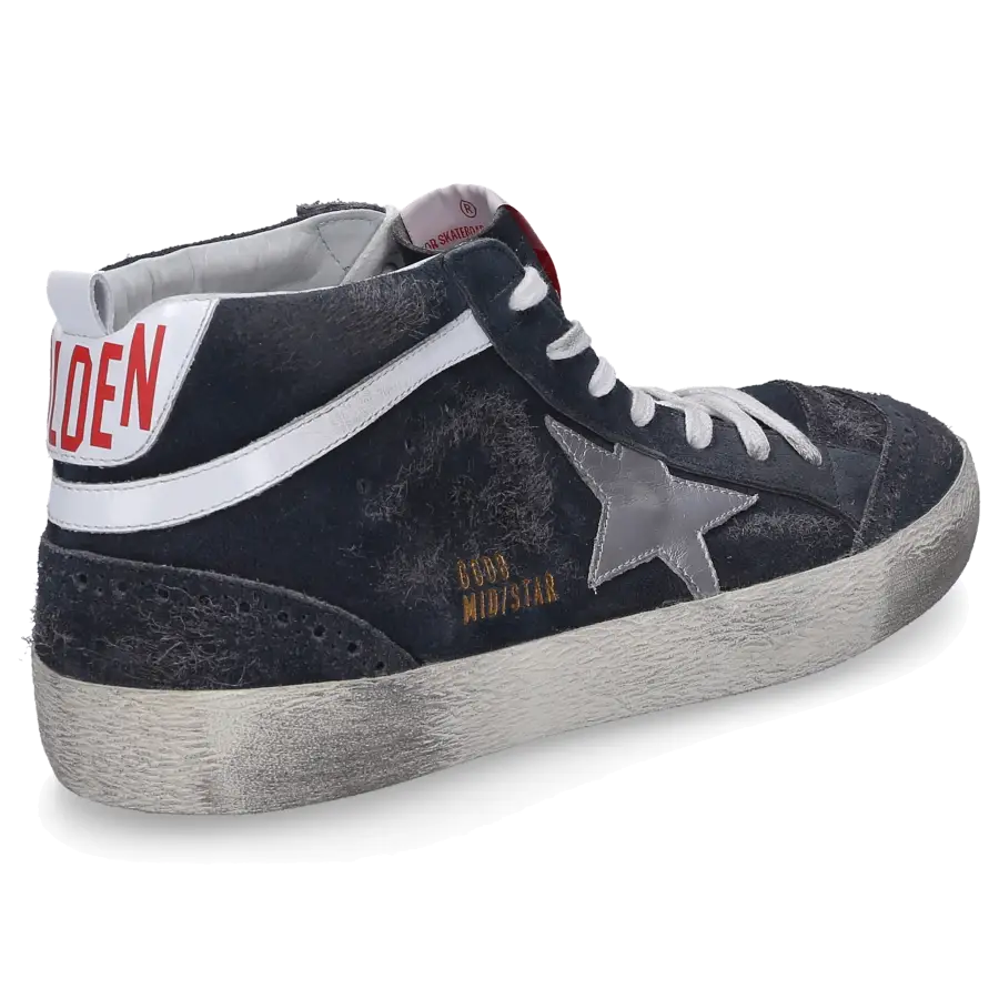 Golden Goose - Sneaker high MID STAR Lochmuster Used blau-kombi - blau