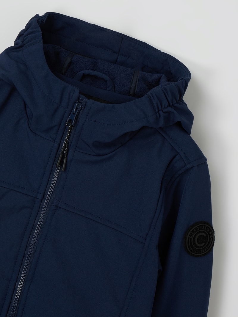 Softshell-Jacke mit Kapuze Modell 'Zotts' in marineblau