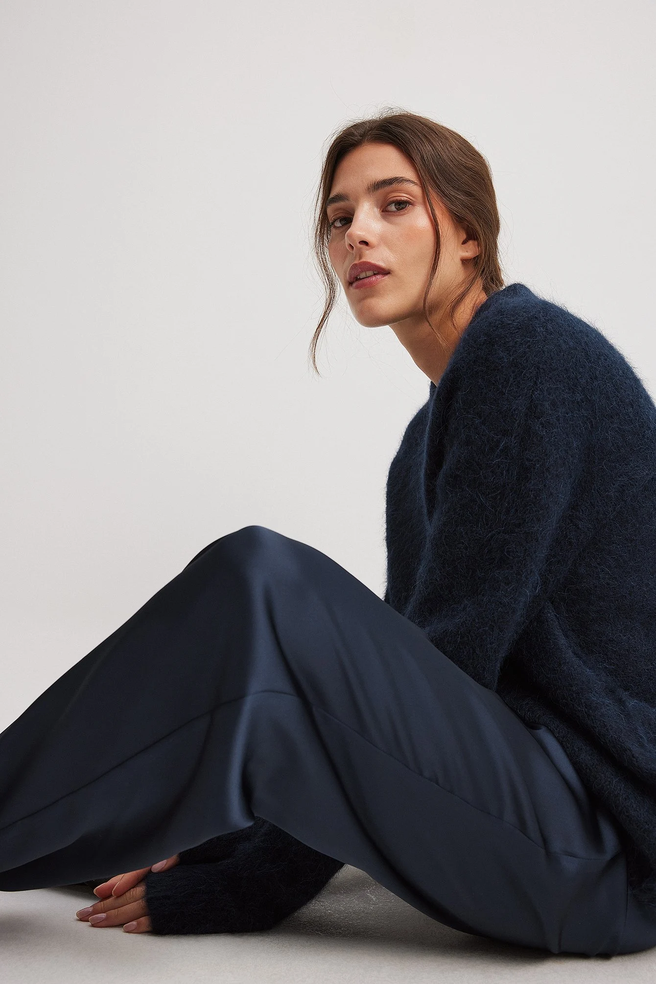 Pullover mit V-Ausschnitt aus Wollmischung