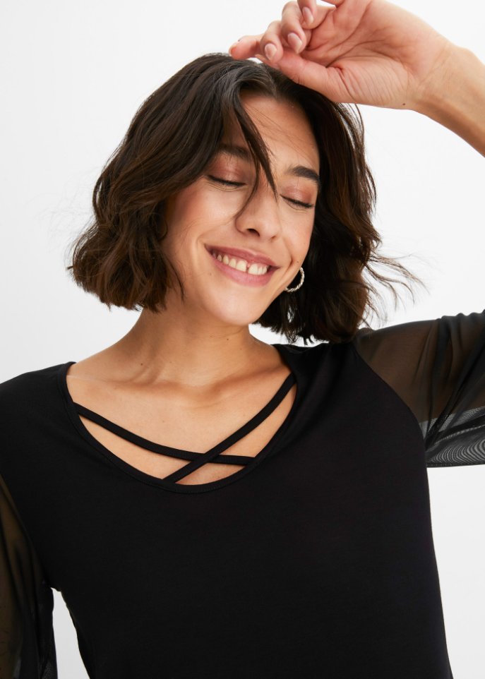 Shirt mit Mesh-Ärmeln